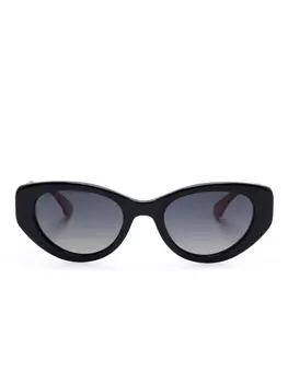 Солнцезащитные очки Gucci Eyewear Web-stripe, зеленый