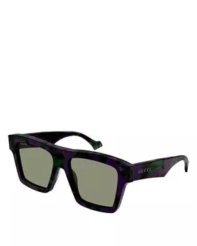 Солнцезащитные очки Gucci Generation Square, 55 мм, мультиколор