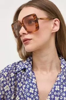 Солнцезащитные очки Gucci, коричневый