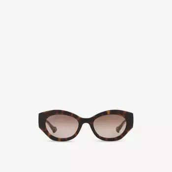 Солнцезащитные очки Gucci «кошачий глаз» из ацетата, коричневый