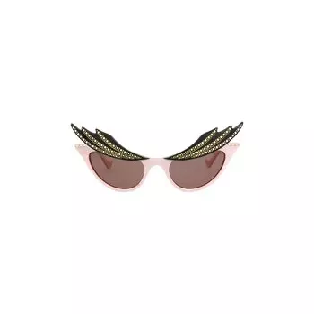Солнцезащитные очки Gucci кошачий глаз, розовые/коричневые