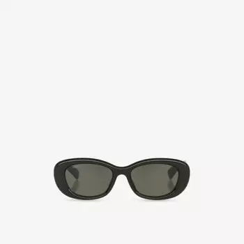 Солнцезащитные очки Gucci круглой формы из ацетата, черный