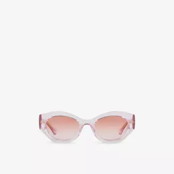 Солнцезащитные очки Gucci круглые с литой оправой, розовый