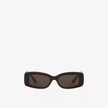 Солнцезащитные очки Gucci квадратные из ацетата, коричневый