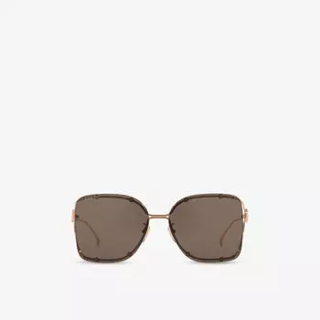 Солнцезащитные очки Gucci квадратные металлические, золотой