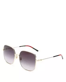 Солнцезащитные очки Gucci Light Glasant Butterfly, 59 мм, золотой