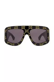 Солнцезащитные очки Gucci Mask, цвет Black & Grey