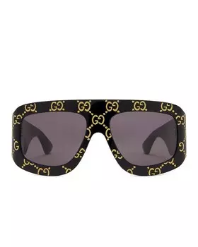 Солнцезащитные очки Gucci Mask, цвет Black & Grey