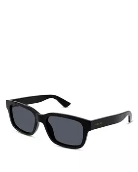 Солнцезащитные очки Gucci Minimal Square Injection, 56 мм, черный