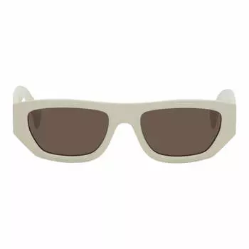 Солнцезащитные очки Gucci Rectangular, бежевый