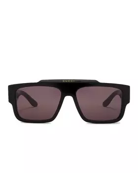 Солнцезащитные очки Gucci Rectangular, цвет Black & Grey