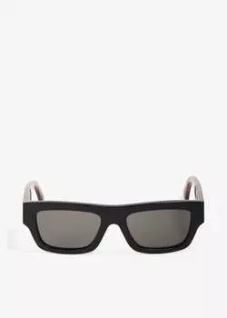 Солнцезащитные очки Gucci Rectangular-Frame, черный