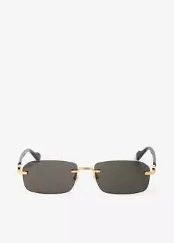 Солнцезащитные очки Gucci Rectangular Frame, серый