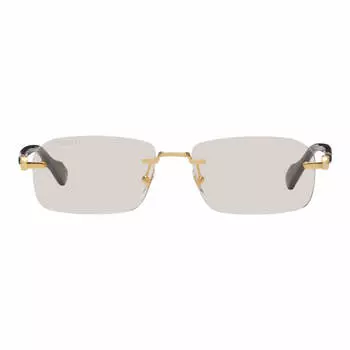 Солнцезащитные очки Gucci Rectangular, коричневый