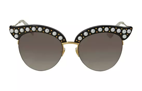 Солнцезащитные очки Gucci с бисером, черный