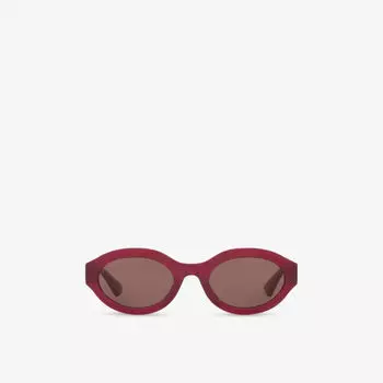 Солнцезащитные очки Gucci с литой овальной оправой, розовый