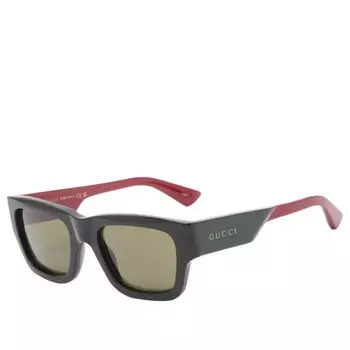 Солнцезащитные очки Gucci с наклонной оправой Gucci Eyewear, черный