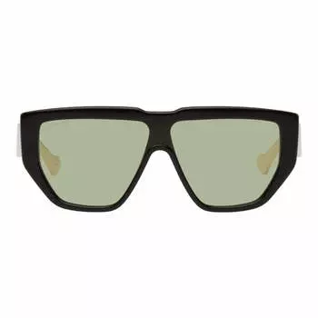 Солнцезащитные очки Gucci Square, черный/бежевый