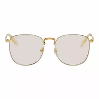 Солнцезащитные очки Gucci Square, золотой