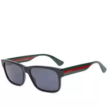 Солнцезащитные очки Gucci Sylvie Striped, черный