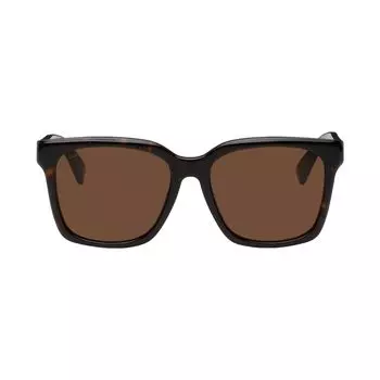 Солнцезащитные очки Gucci Tortoiseshell Rectangular, коричневый