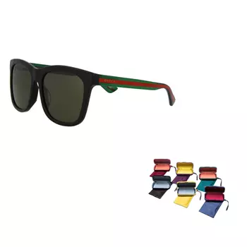 Солнцезащитные очки Gucci Wayfarer Square, черный / зеленый