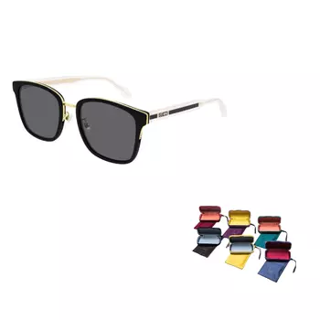 Очки солнцезащитные Gucci Unisex с чехлом, белый / черный