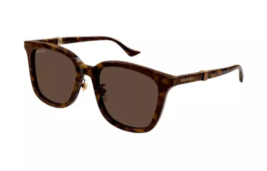 Очки солнцезащитные Gucci Unisex прямоугольные, коричневый