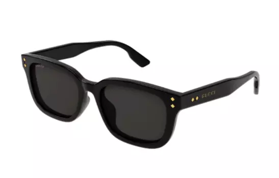 Очки солнцезащитные Gucci Unisex Wayfarer, черный / золотой