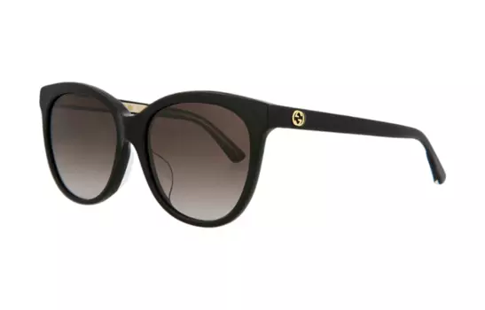 Солнцезащитные очки Gucci, черный / золотой