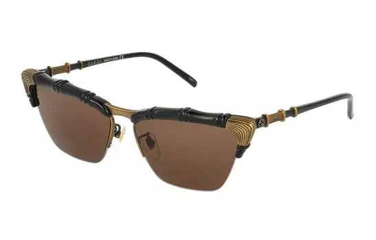 Очки солнцезащитные Gucci Unisex, черный / коричневый