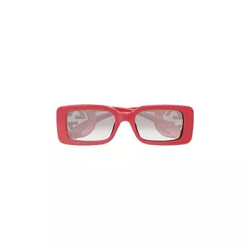 Солнцезащитные очки Gucci в прямоугольной оправе, красные