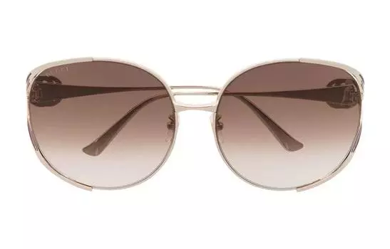 Солнцезащитные очки Gucci женские, золотой / коричневый