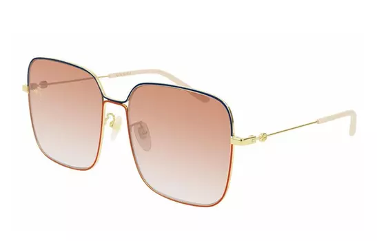 Солнцезащитные очки Gucci женские, золотой / оранжевый