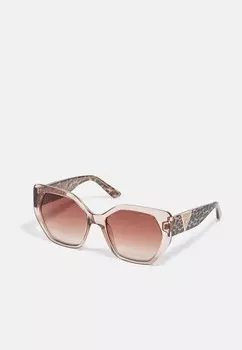 Солнцезащитные очки Guess, цвет shiny beige / brown mirror