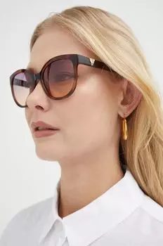 Солнцезащитные очки Guess, коричневый