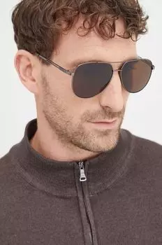 Солнцезащитные очки Guess, коричневый