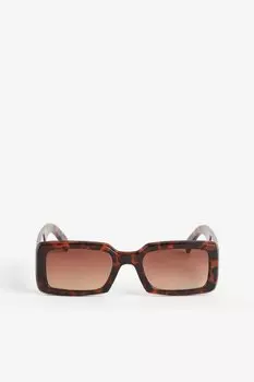 Солнцезащитные очки H&M Rectangular, коричневый