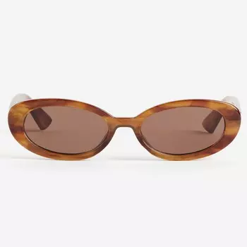 Солнцезащитные очки H&M Tortoiseshell-patterned Oval, коричневый