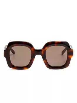 Солнцезащитные очки Harwood в квадратной оправе Kaleos, коричневый