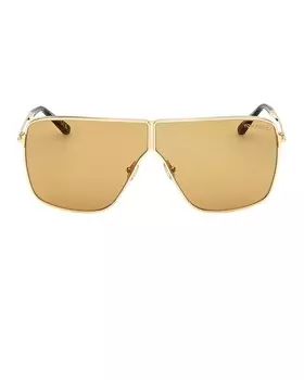 Солнцезащитные очки Хаксли Tom Ford, цвет Shiny Deep Gold & Amber