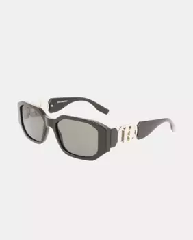 Солнцезащитные очки Injected прямоугольной формы KL6085S Karl Lagerfeld, черный