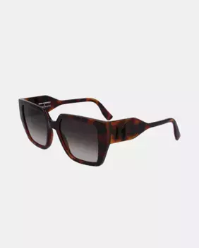 Солнцезащитные очки Injected прямоугольной формы KL6098S Karl Lagerfeld, темно-коричневый