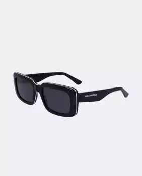 Солнцезащитные очки Injected прямоугольной формы KL6101S Karl Lagerfeld, черный
