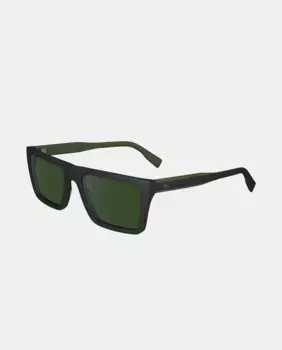 Солнцезащитные очки Injected прямоугольной формы, модель L6009S Lacoste, черный