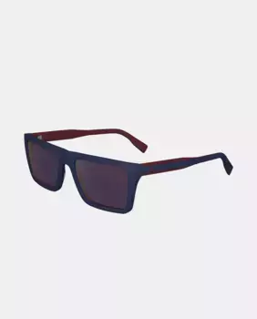 Солнцезащитные очки Injected прямоугольной формы, модель L6009S Lacoste, синий