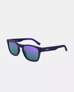 Солнцезащитные очки Injected прямоугольной формы, модель L6018S Lacoste, синий