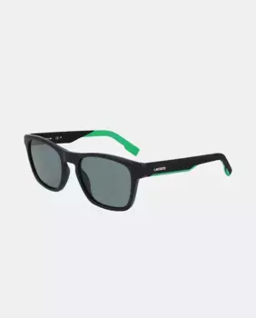 Солнцезащитные очки Injected прямоугольной формы, модель L6018S Lacoste, черный