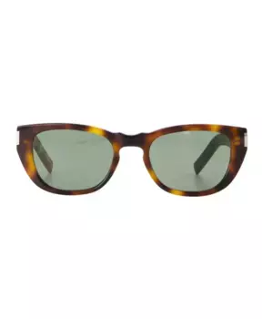 Солнцезащитные очки из ацетата прямоугольной квадратной формы Saint Laurent, коричневый