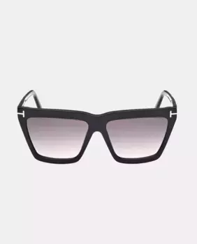 Солнцезащитные очки из ацетата с геометрическим узором Tom Ford, черный